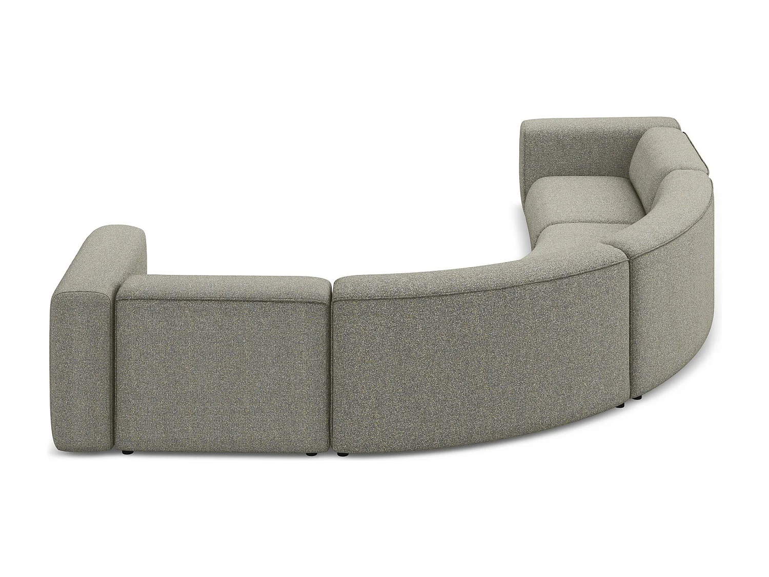 Canapé d'angle modulable en tissu texturé - beige foncé - EKAHI