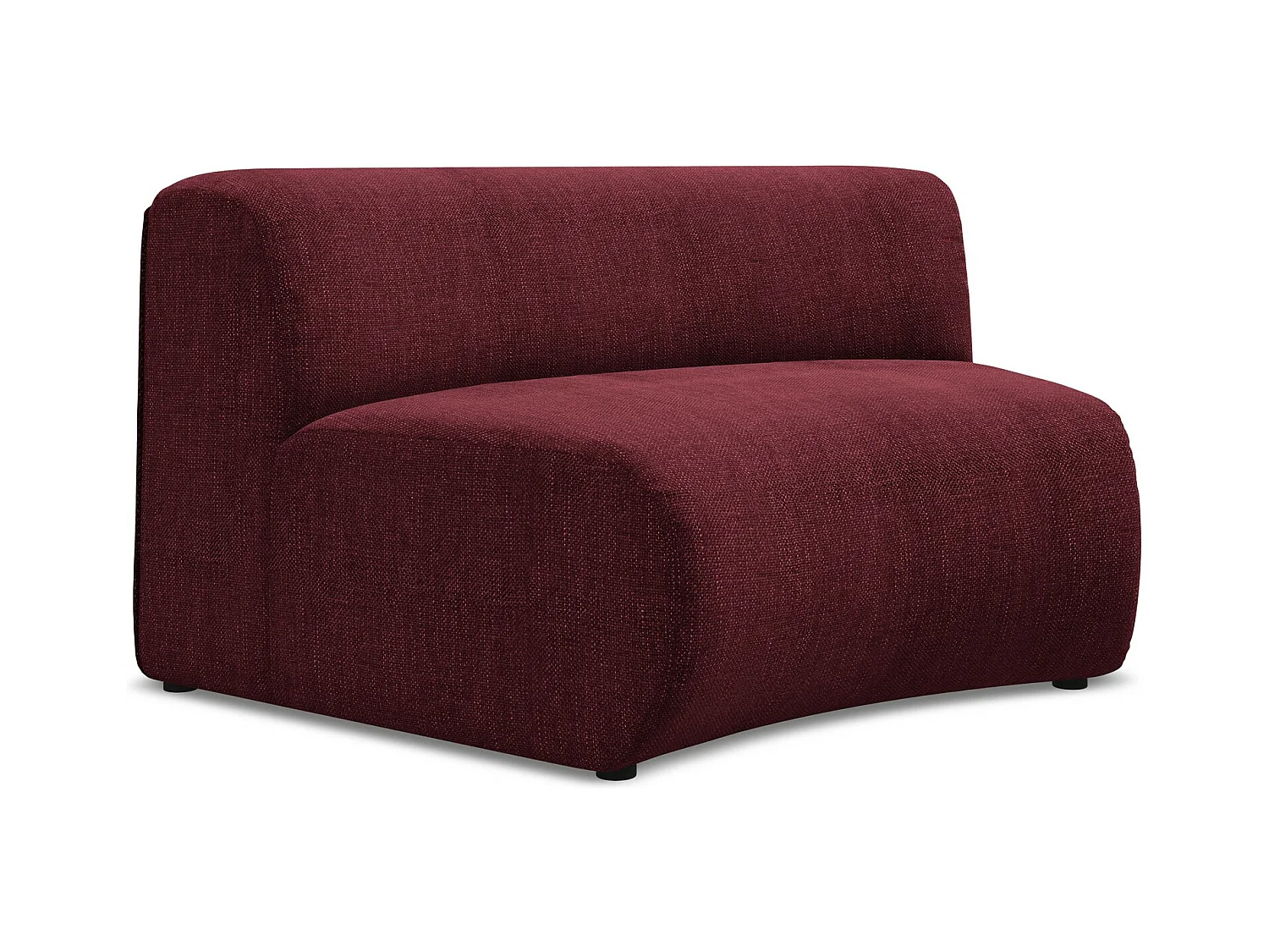 Modular - Ecksofa - Chenille - Rotwein - EKAHI