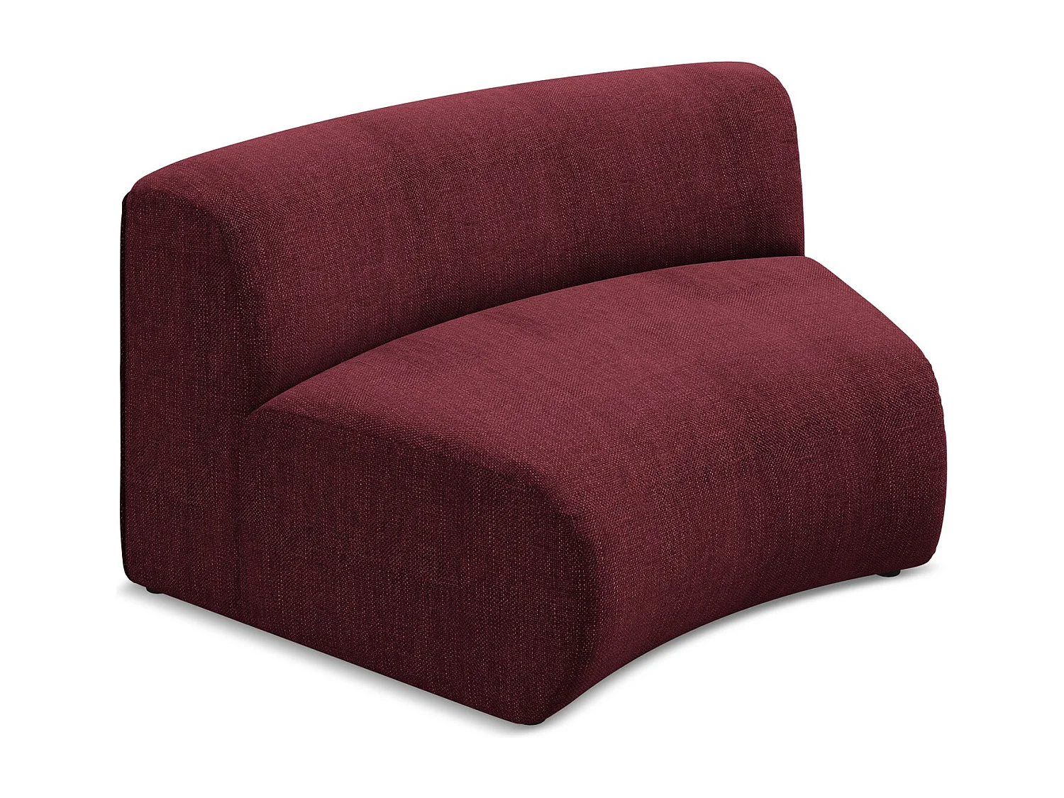 Fauteuil d'angle pour canapé modulable en tissu chenille - bordeaux - EKAHI
