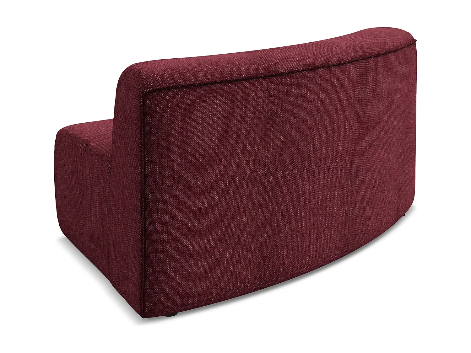 Fauteuil d'angle pour canapé modulable en tissu chenille - bordeaux - EKAHI