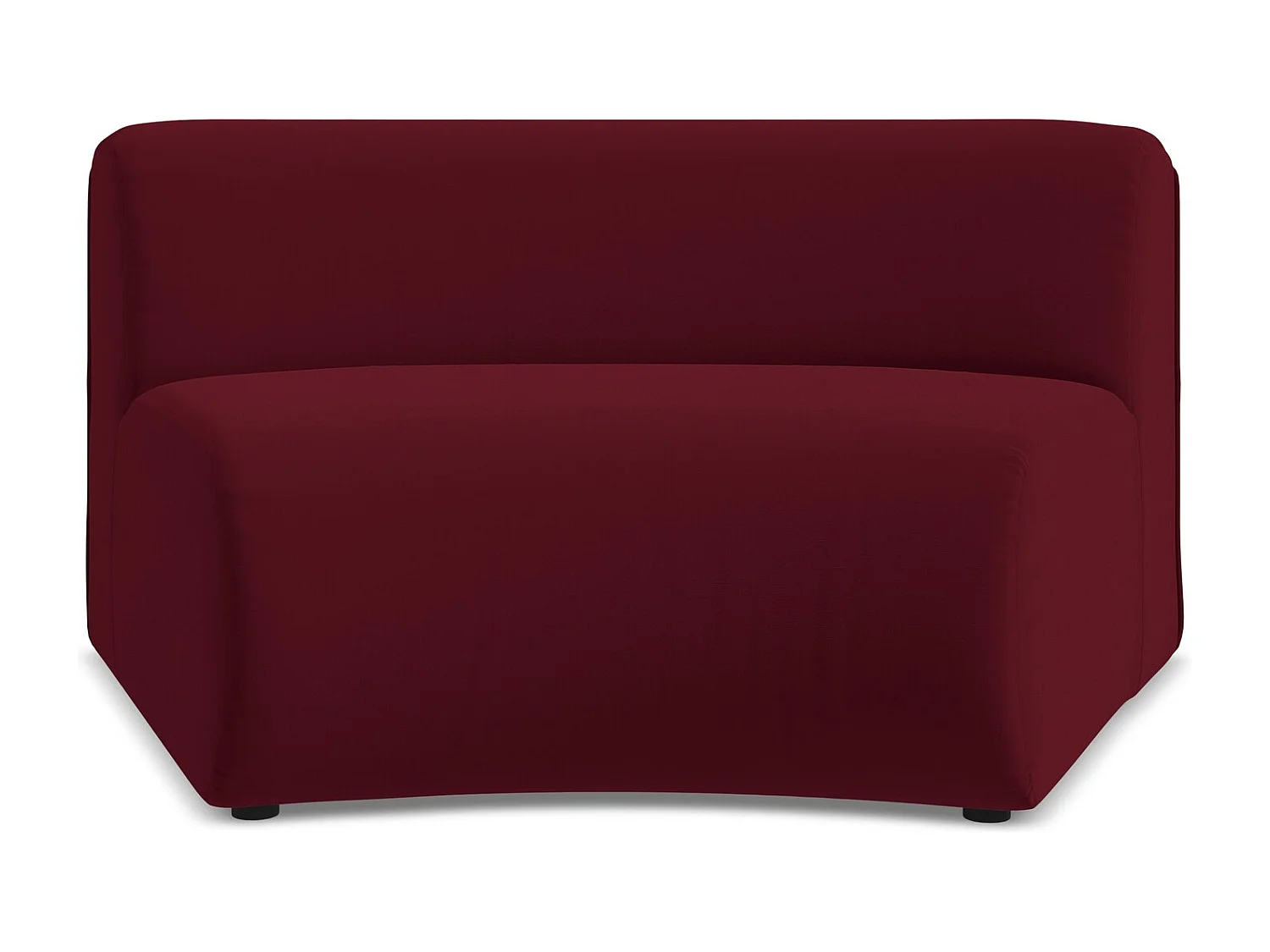 Fauteuil d'angle pour canapé modulable en velours - bourgogne - EKAHI