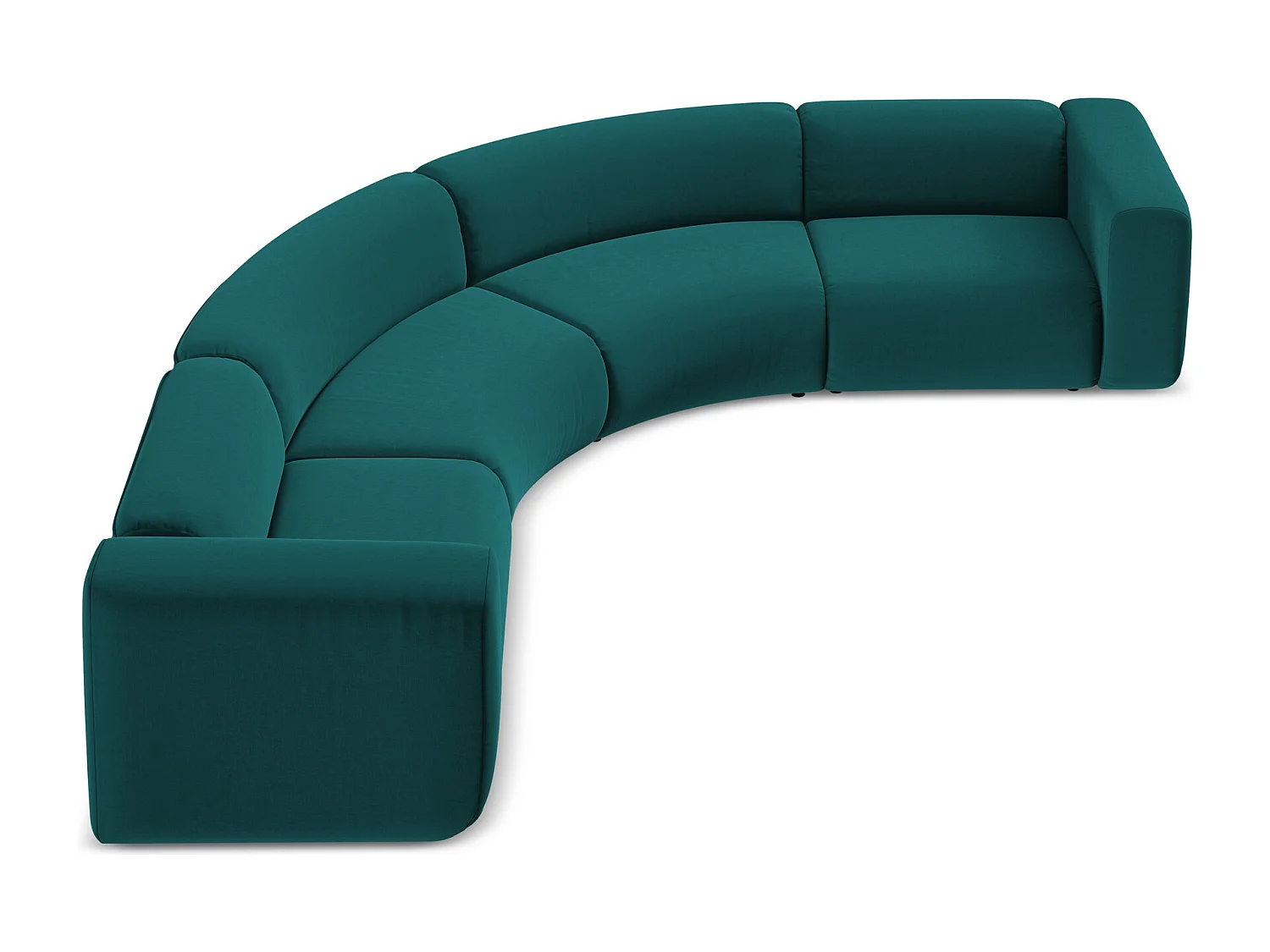 Modulares Ecksofa - - Samt - Marine - EKAHI