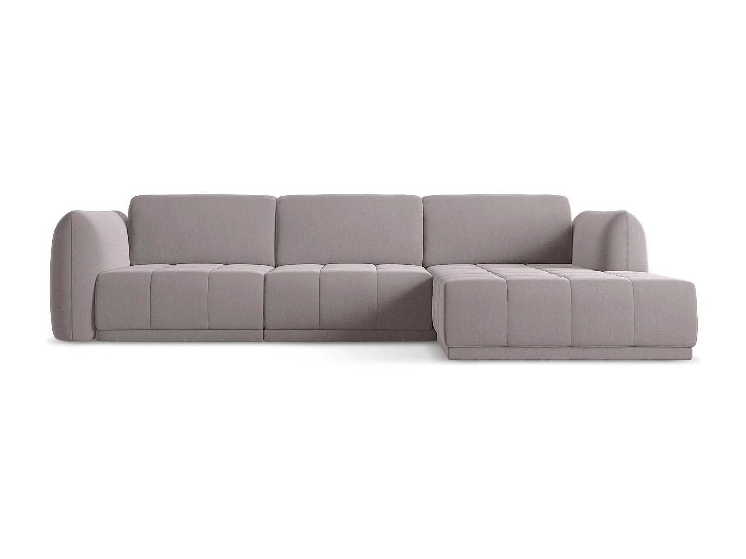 Ecksofa - Ecke Rechts - Samt - Lavendel - HOKU