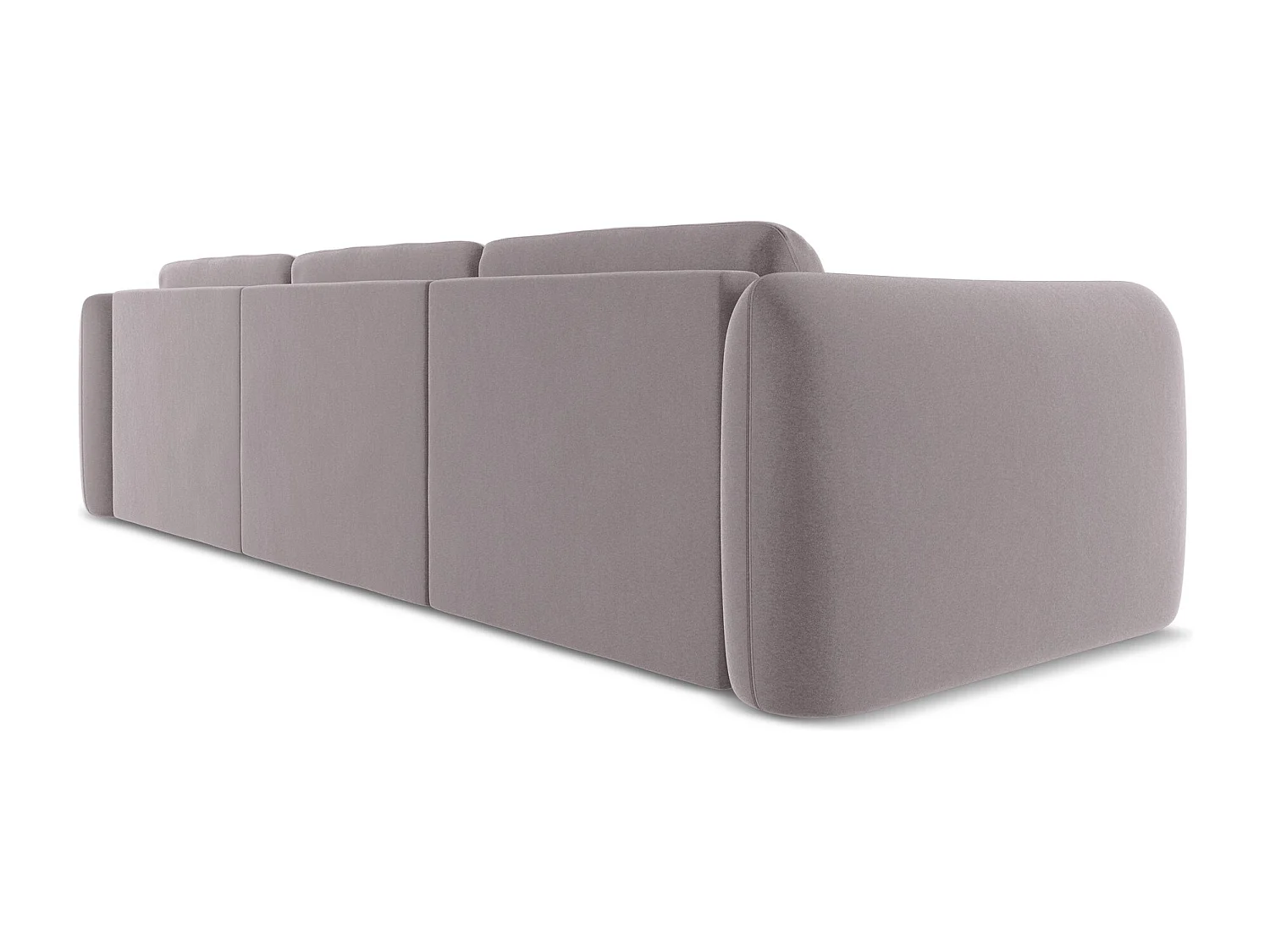 Ecksofa - Ecke Rechts - Samt - Lavendel - HOKU