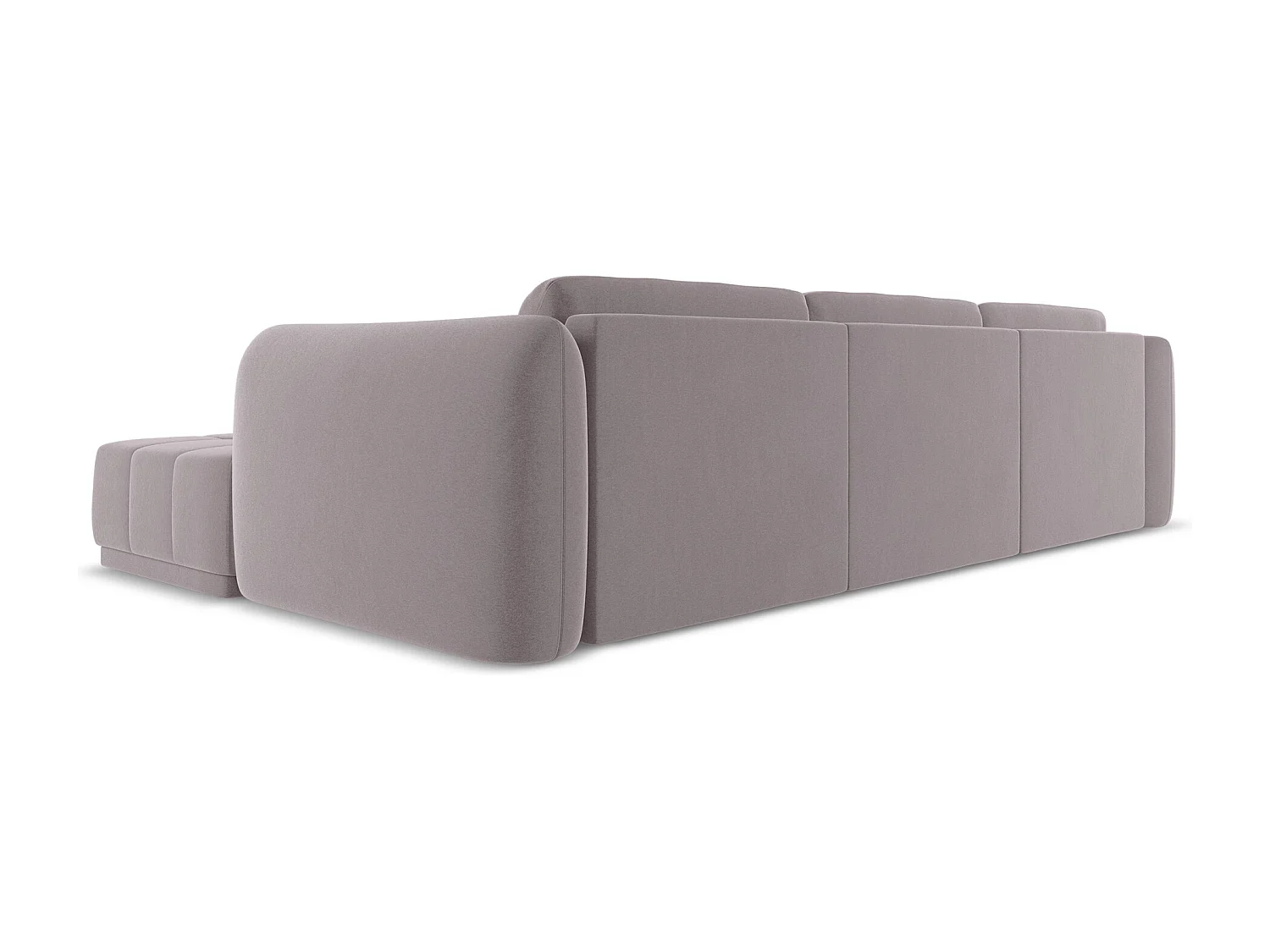 Ecksofa - Ecke Rechts - Samt - Lavendel - HOKU