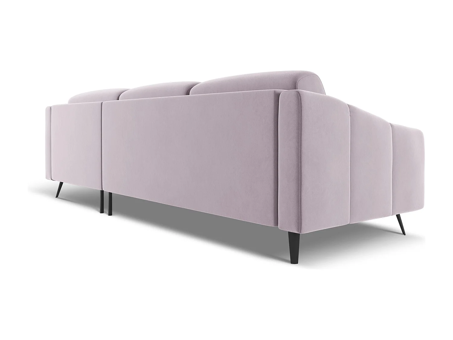 Canapé d'angle droit en velours - lavande - NALU
