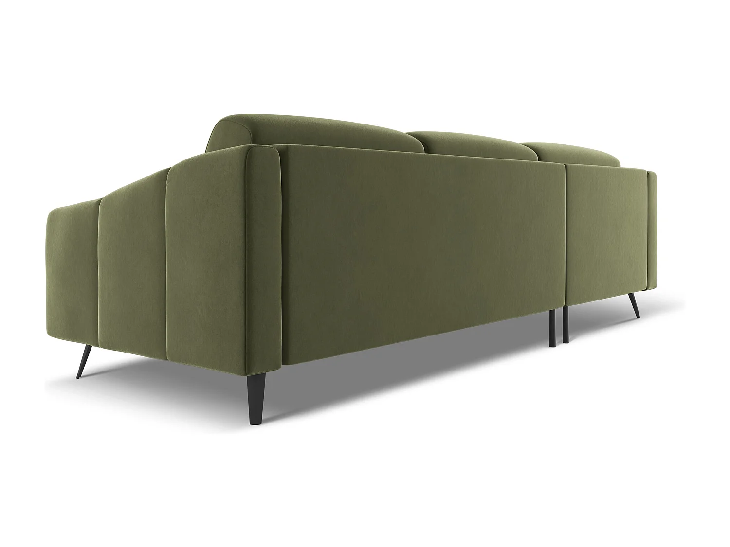 Ecksofa - Ecke Links - Samt - Olive - NALU