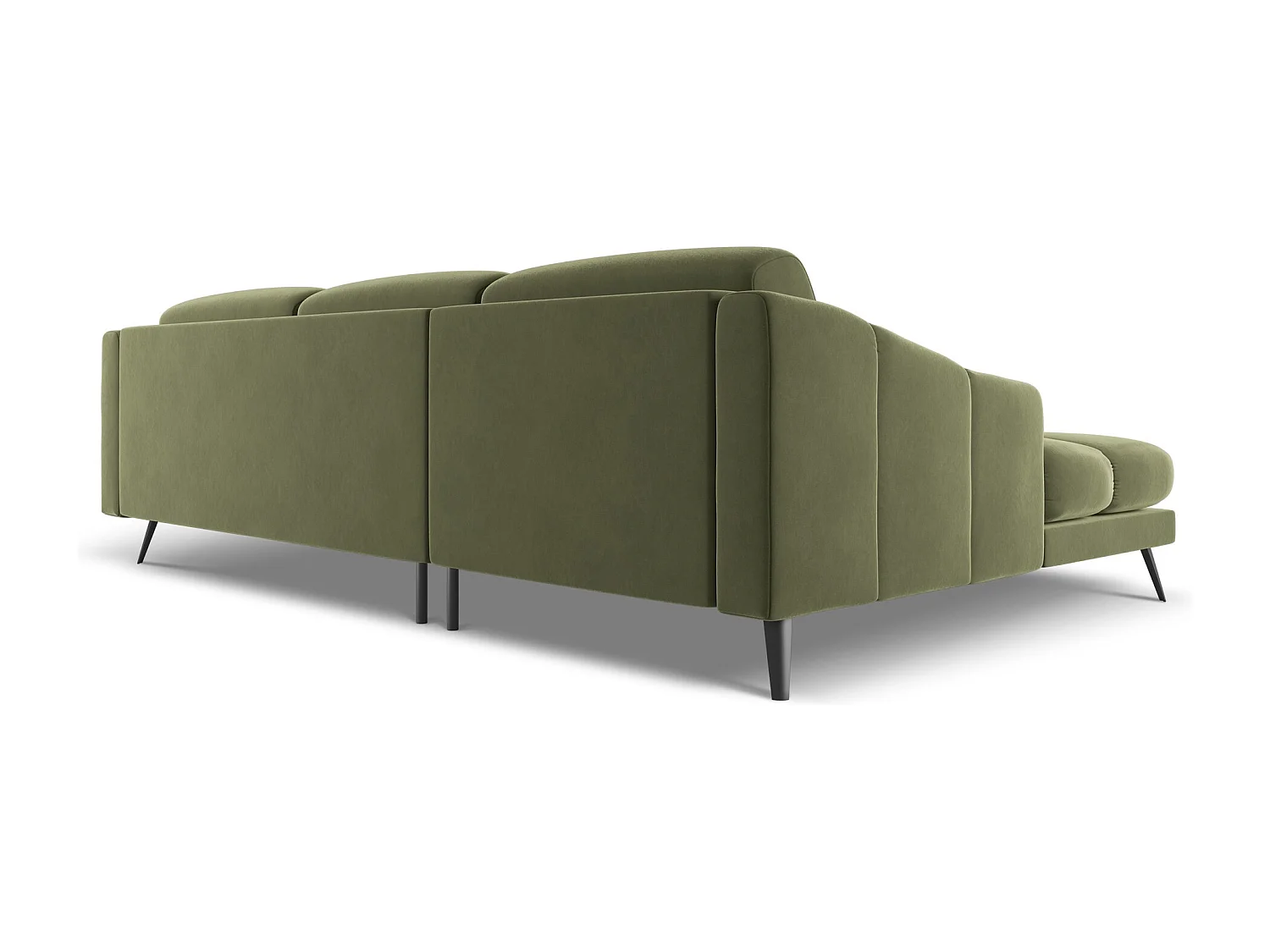 Ecksofa - Ecke Links - Samt - Olive - NALU