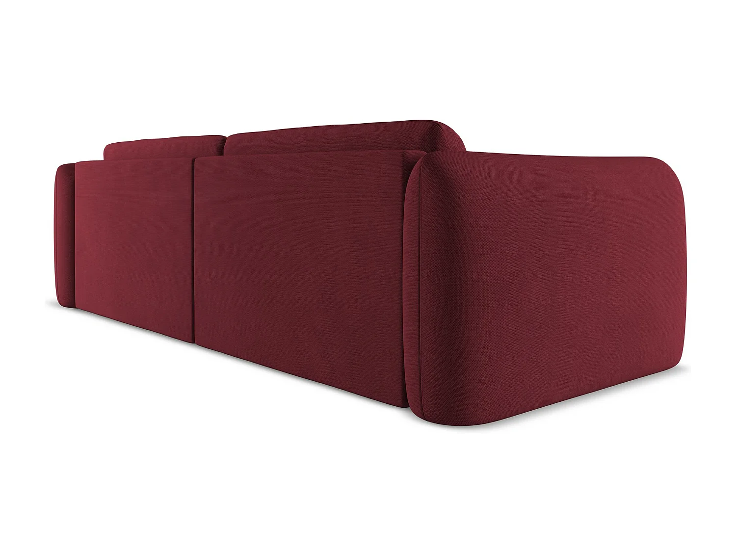 Kanapa 4-osobowa - z tkaniny szenilowej - bordo - HOKU