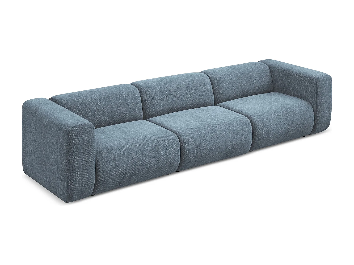Modulares 4-Sitzer Sofa - - Chenille - Jeans - EKAHI