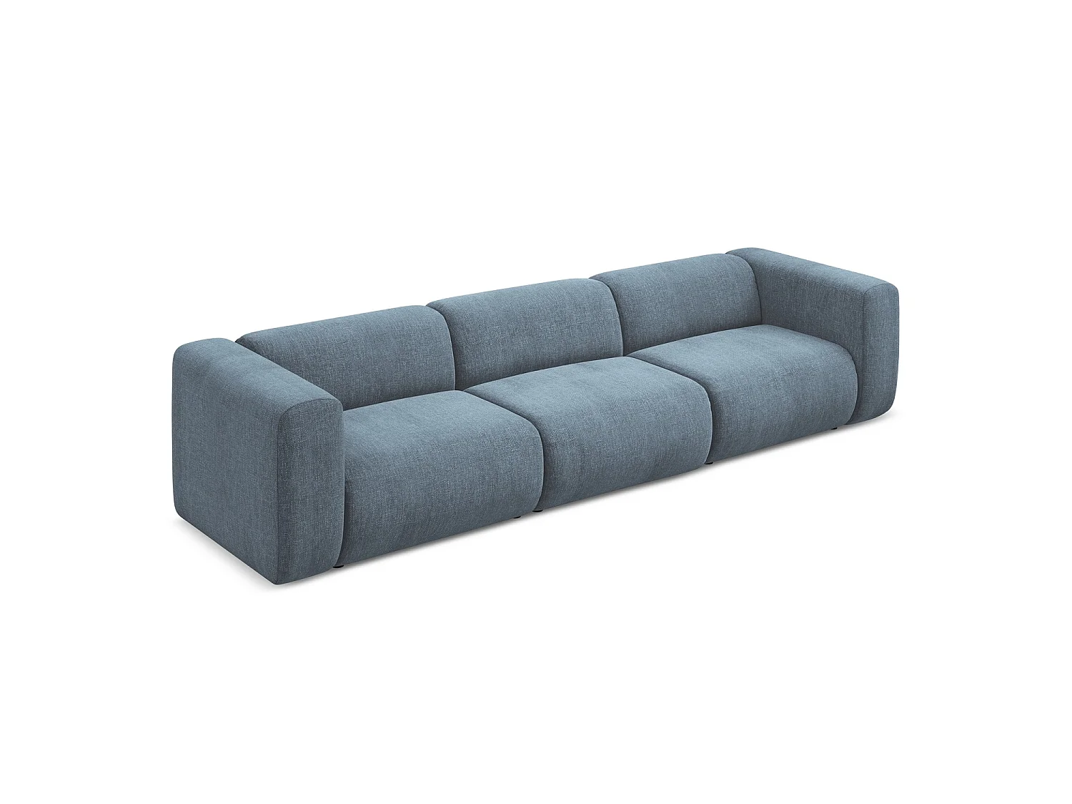Modulares 4-Sitzer Sofa - - Chenille - Jeans - BARI