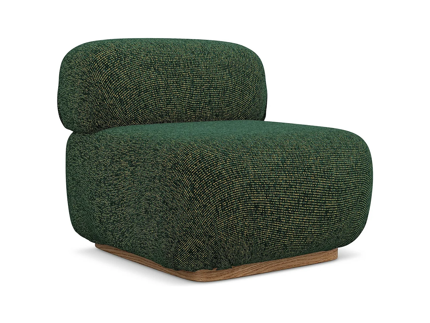 Modular - Mittelsofa - Strukturstoff - Grün - AILANI