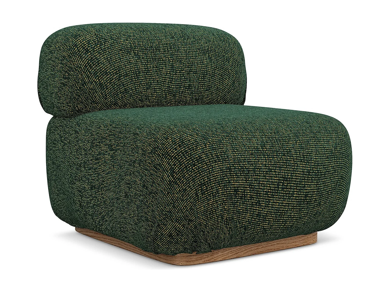 Fauteuil pour canapé modulable en tissu texturé - vert - AILANI