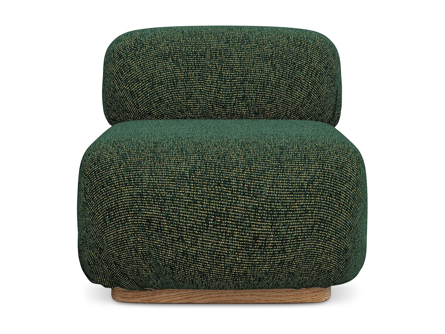 Fauteuil pour canapé modulable en tissu texturé - vert - AILANI