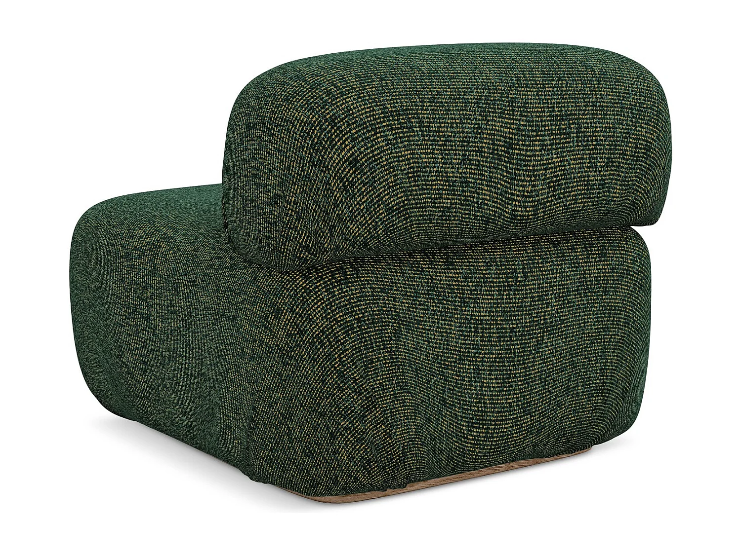 Fauteuil pour canapé modulable en tissu texturé - vert - AILANI