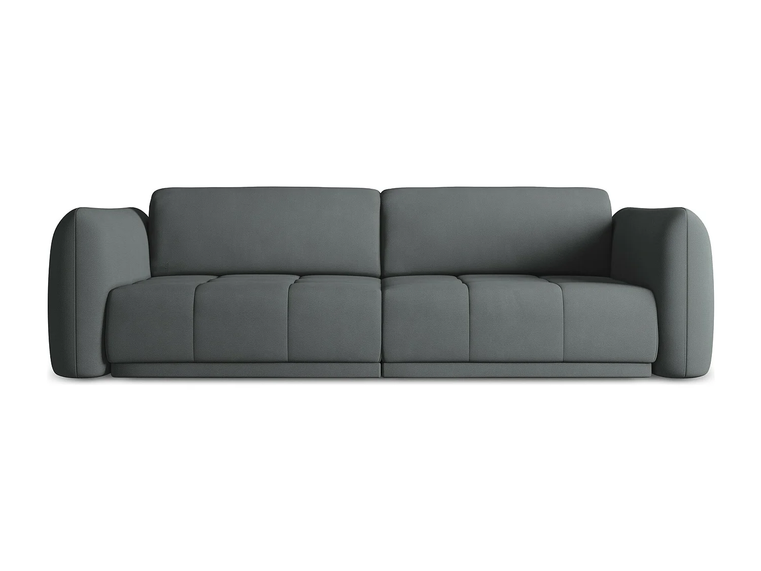 Kanapa 4-osobowa - z tkaniny szenilowej - grafitowy - HOKU