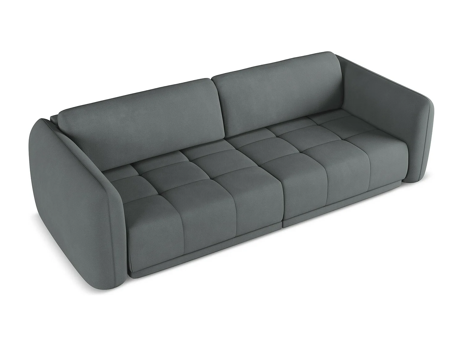 Kanapa 4-osobowa - z tkaniny szenilowej - grafitowy - HOKU