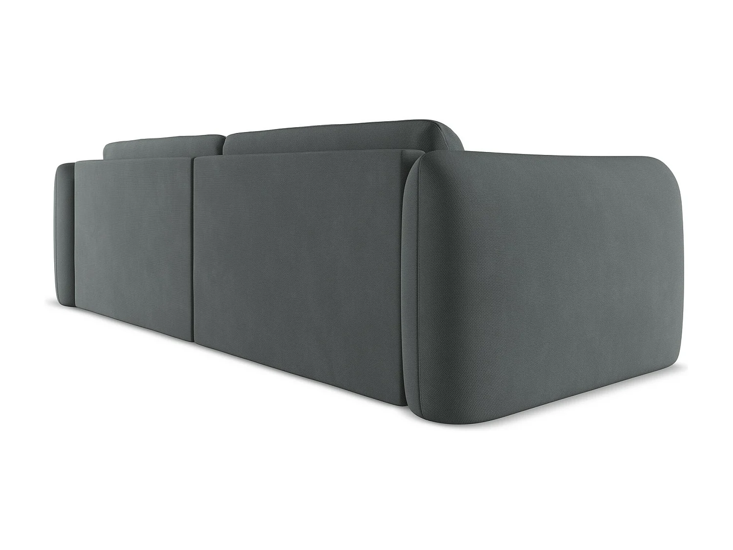 Kanapa 4-osobowa - z tkaniny szenilowej - grafitowy - HOKU