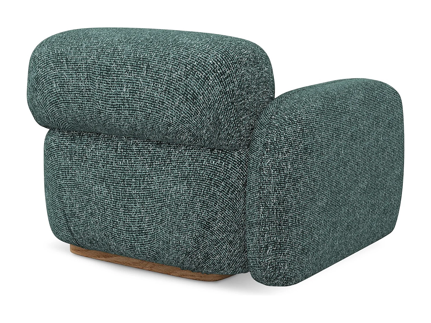 Module avec accoudoirs gauche en tissu texturé - jeans - AILANI