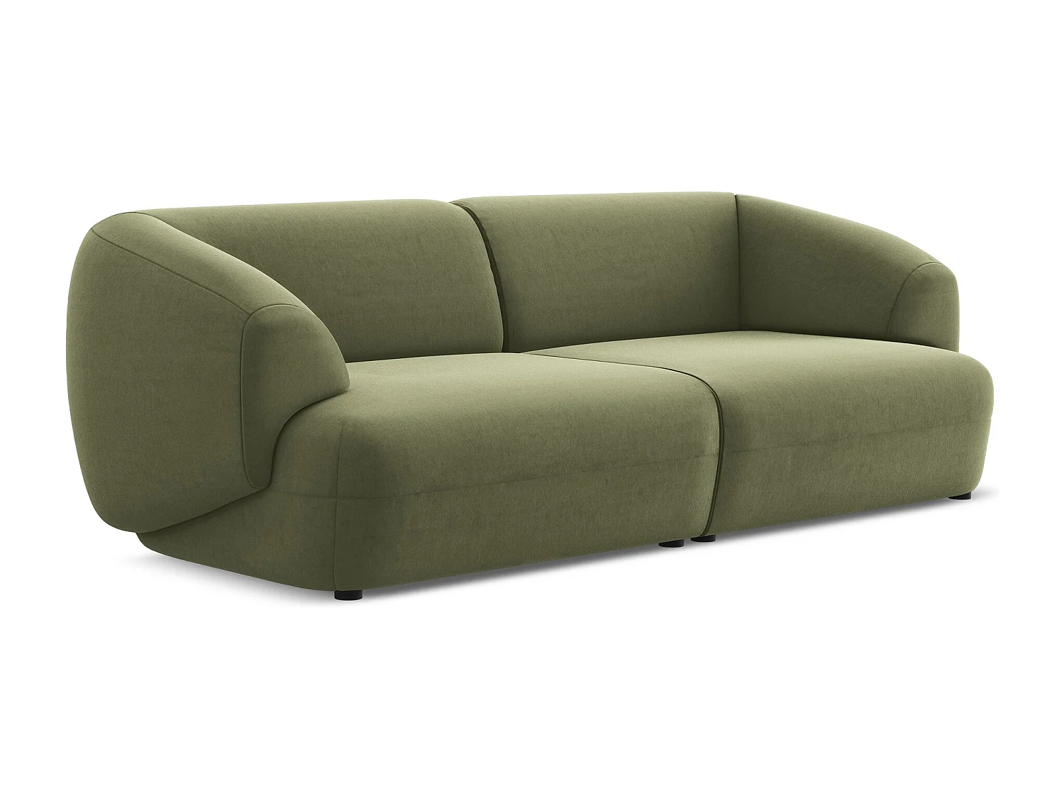 Modulares 4-Sitzer Sofa - - Samt - Olive - MOANA