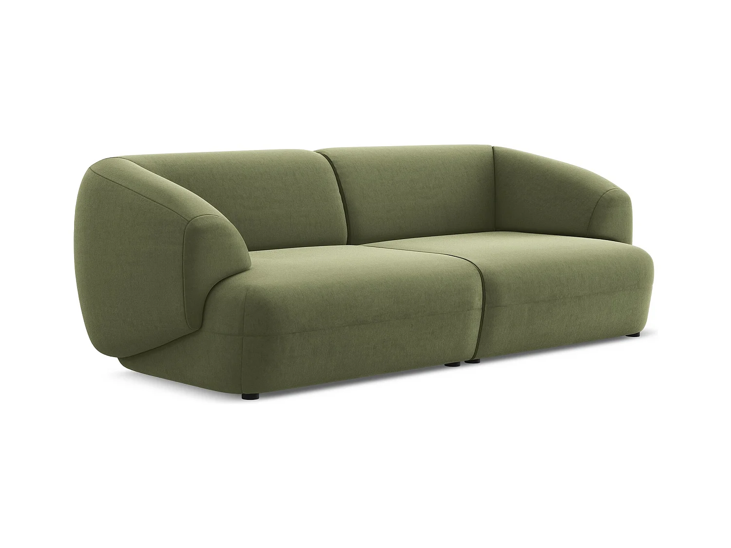 Modulares 4-Sitzer Sofa - - Samt - Olive - MOANA