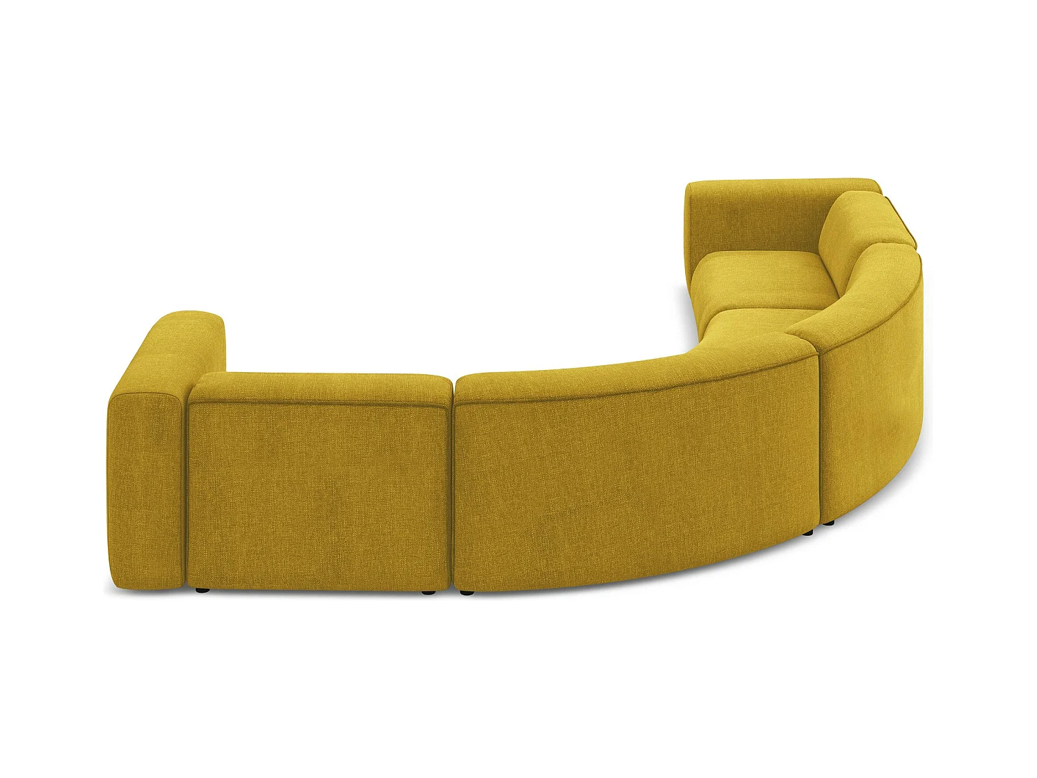 Modulares Ecksofa - - Chenille - Senf - EKAHI