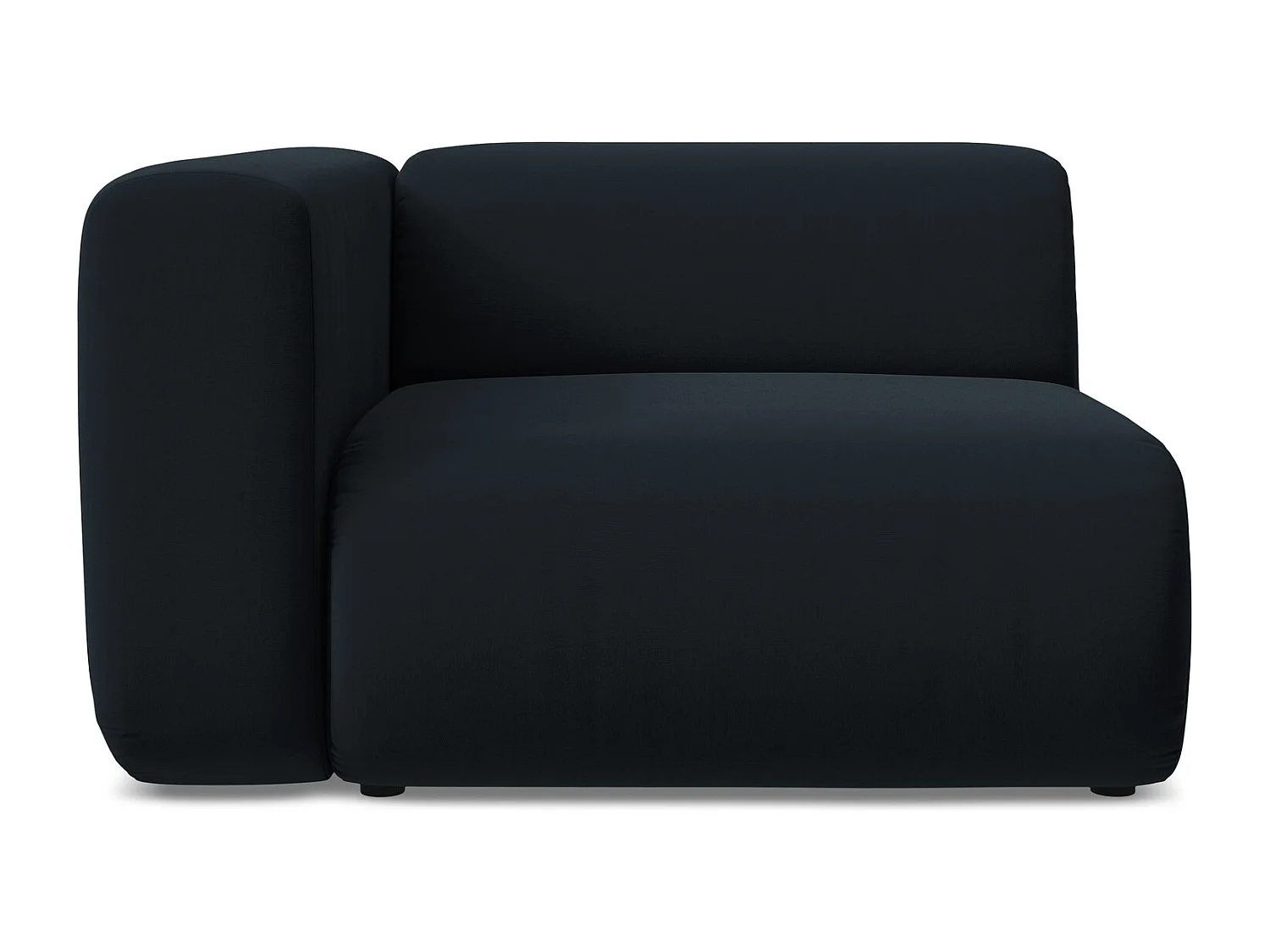 Moduł z podłokietnikiem lewy - z tkaniny welwetowej - królewski niebieski - EKAHI