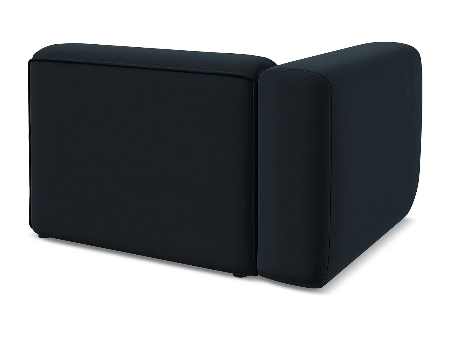 Moduł z podłokietnikiem lewy - z tkaniny welwetowej - królewski niebieski - EKAHI