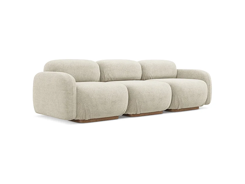 Modulares 4-Sitzer Sofa - - Bouclé - Hell beige - AILANI