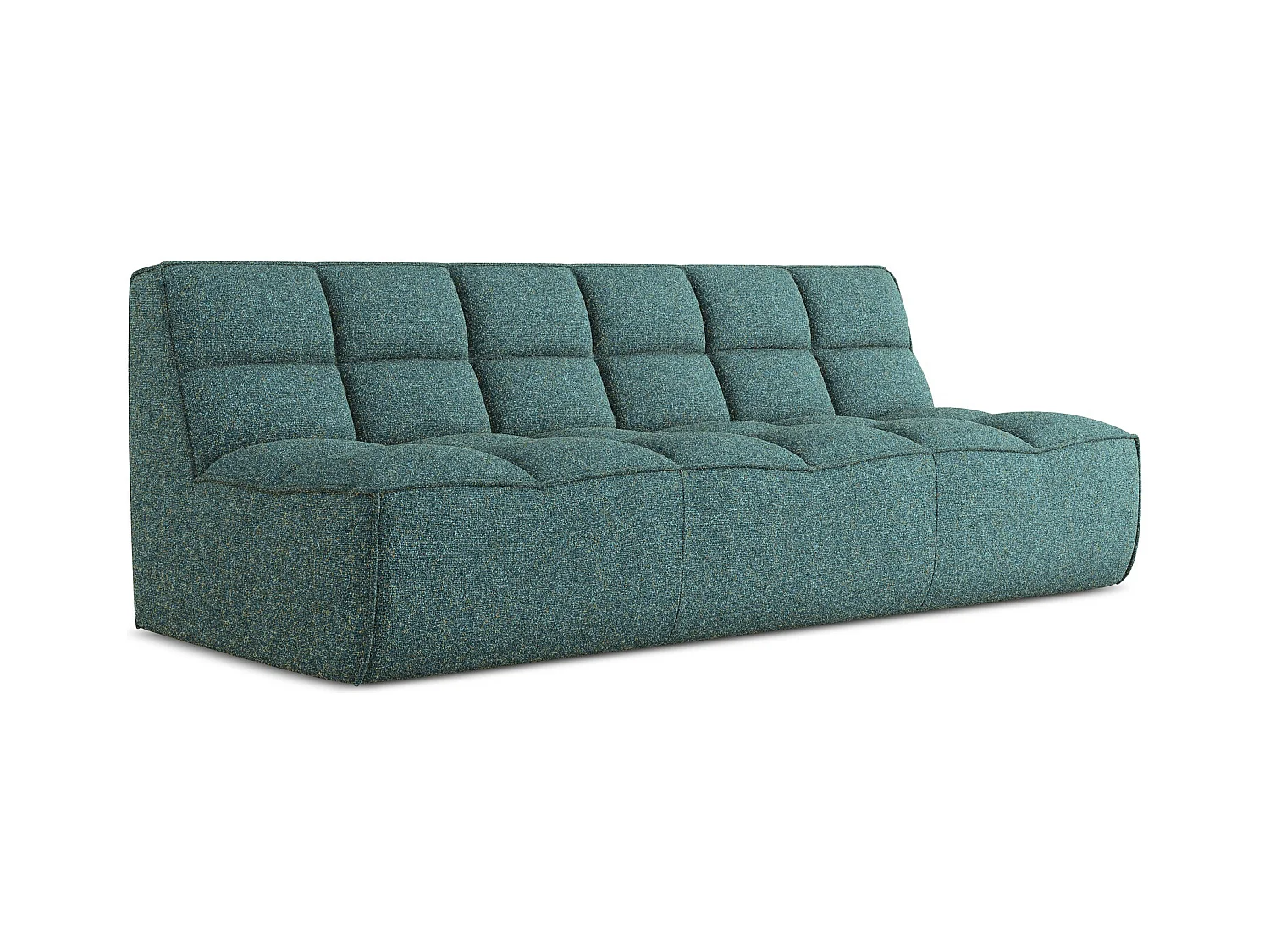 Modulares 3-Sitzer Sofa - - Strukturstoff - Marine - KALAI