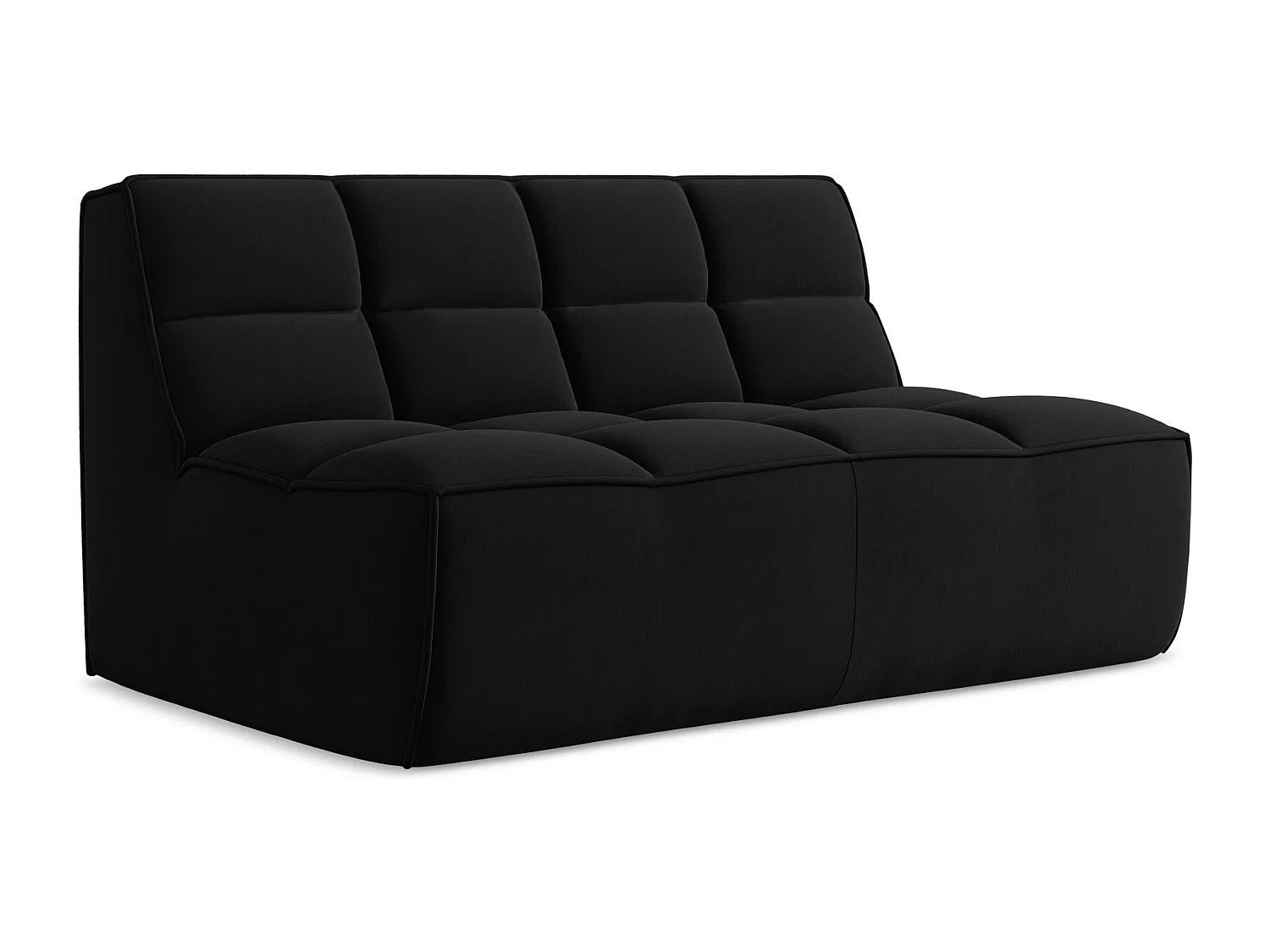 2-Sitzer Sofa - - Samt - Schwarz - KALAI