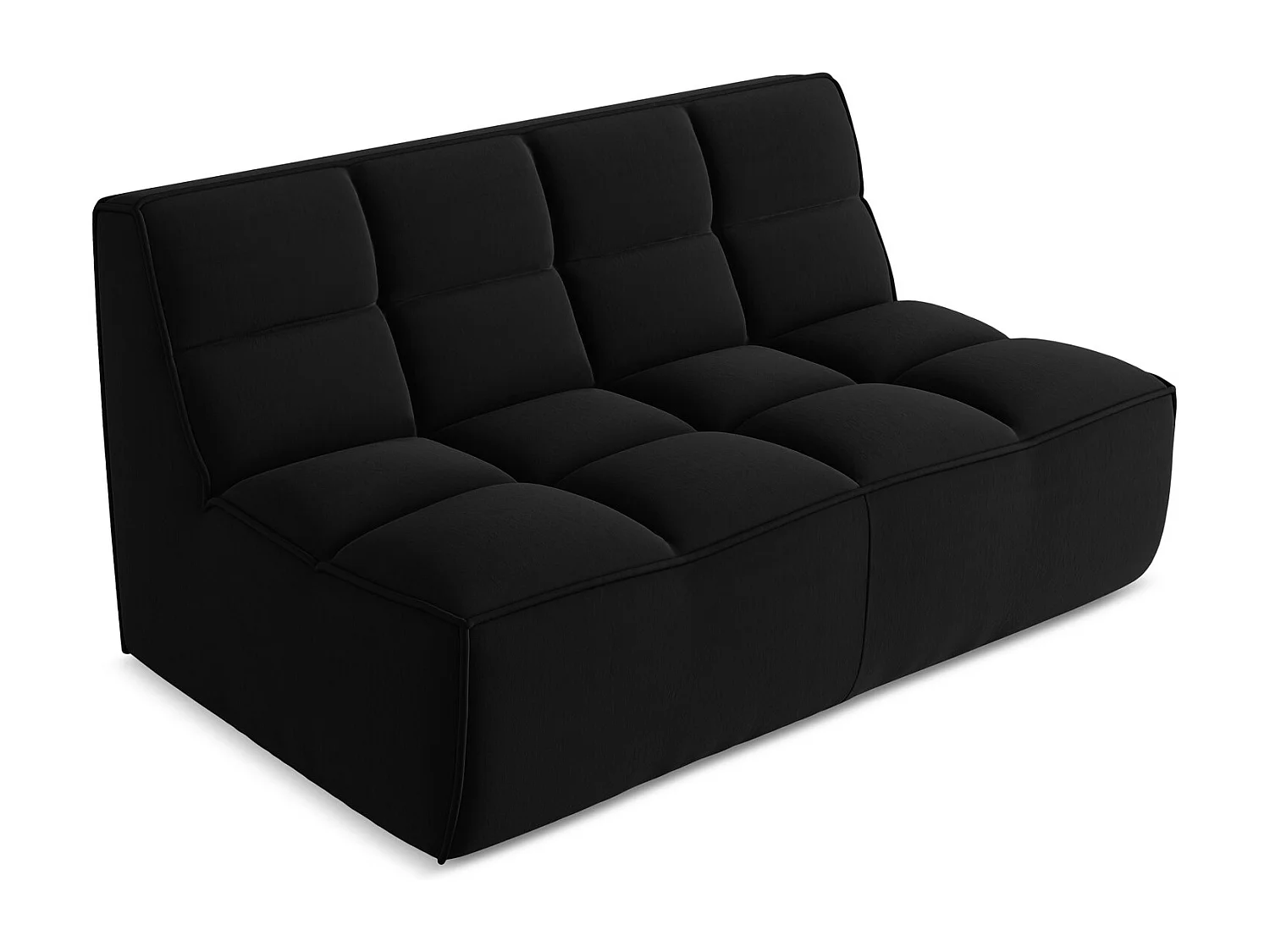 2-Sitzer Sofa - - Samt - Schwarz - KALAI