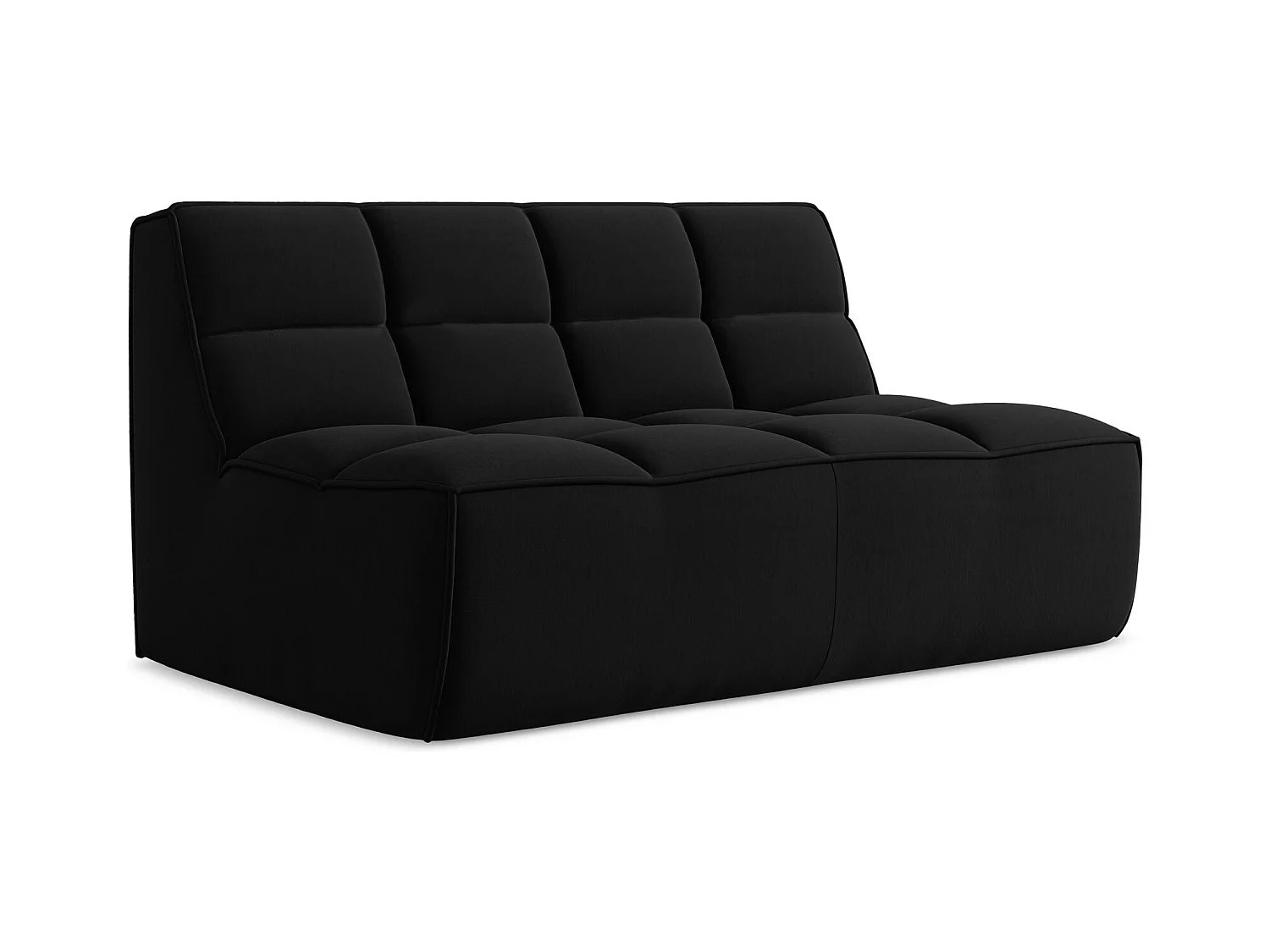2-Sitzer Sofa - - Samt - Schwarz - KALAI