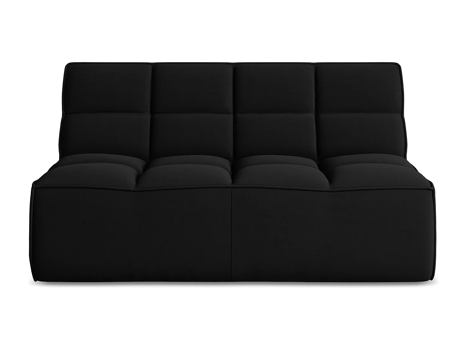 Tweezits modulaire bank van zwart velours - KALAI