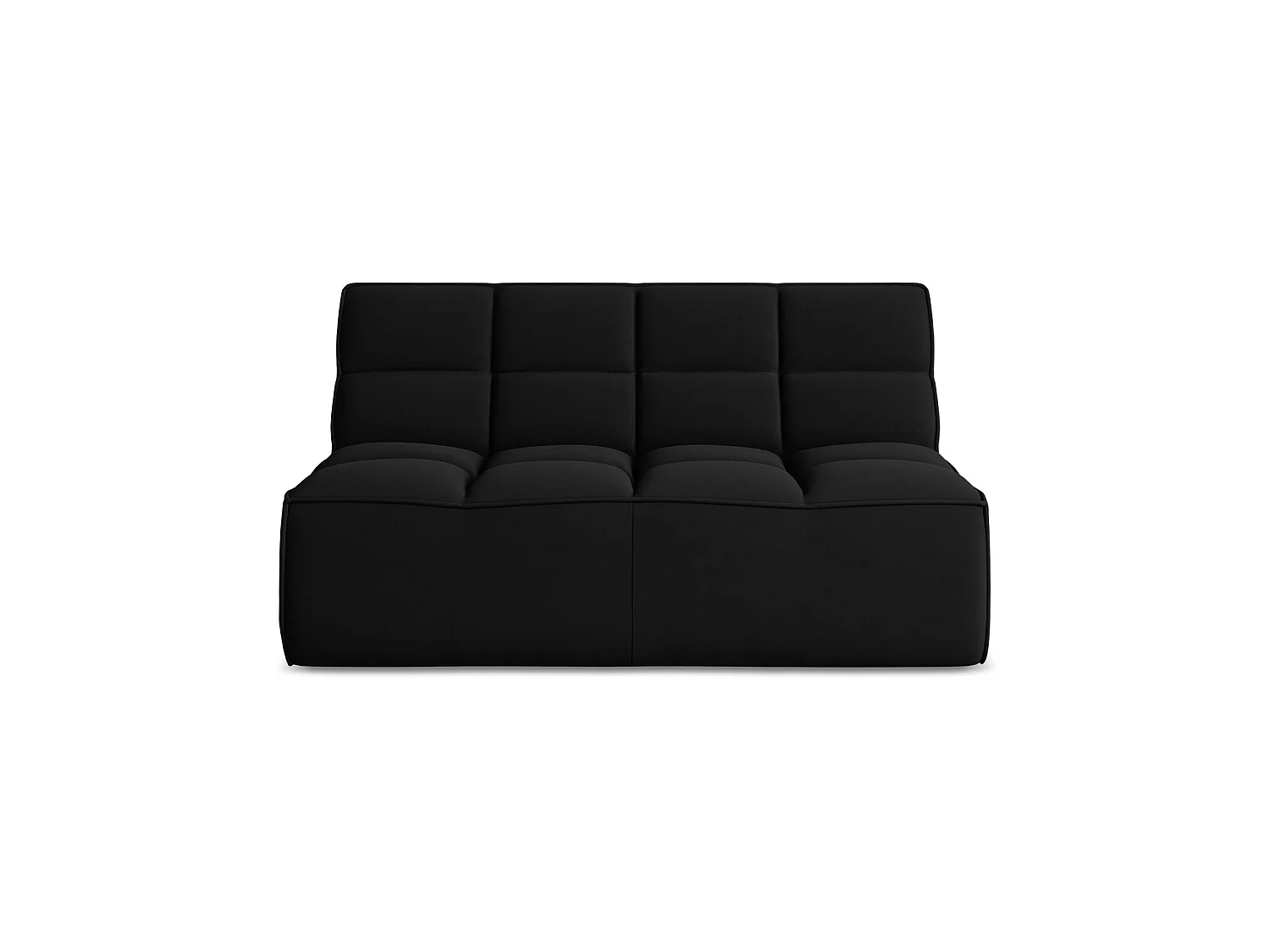 2-Sitzer Sofa - - Samt - Schwarz - BELLUNO