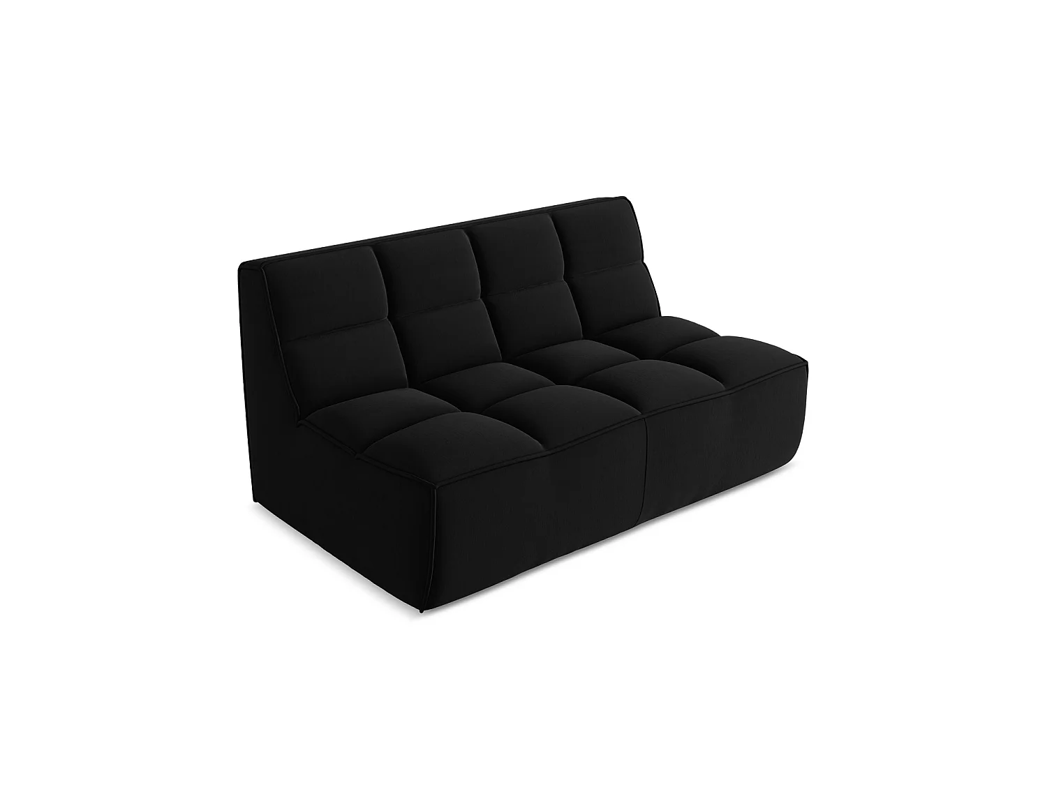2-Sitzer Sofa - - Samt - Schwarz - BELLUNO