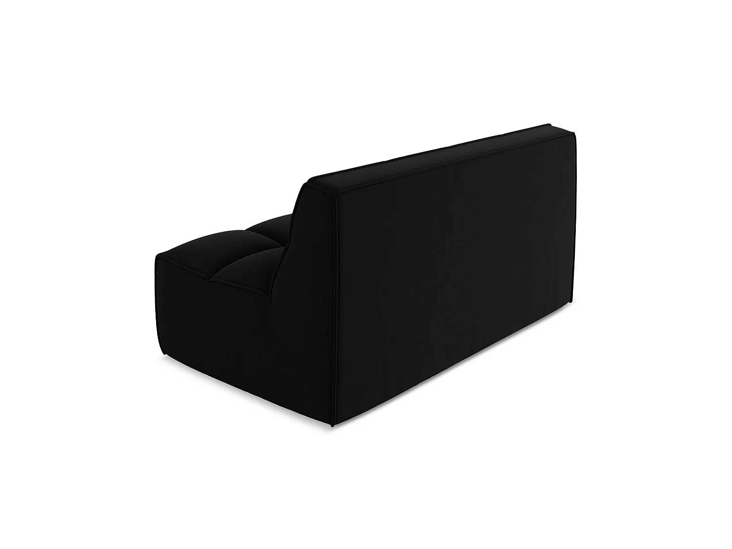 2-Sitzer Sofa - - Samt - Schwarz - BELLUNO