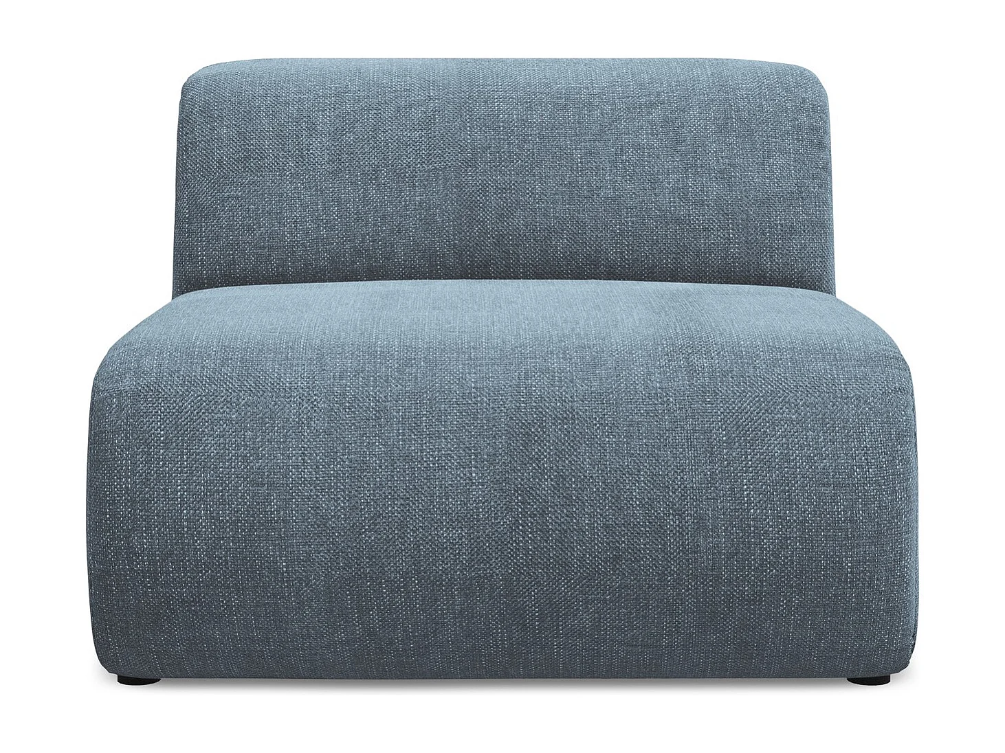 Bankmodule midden van jeans chenille stof - EKAHI