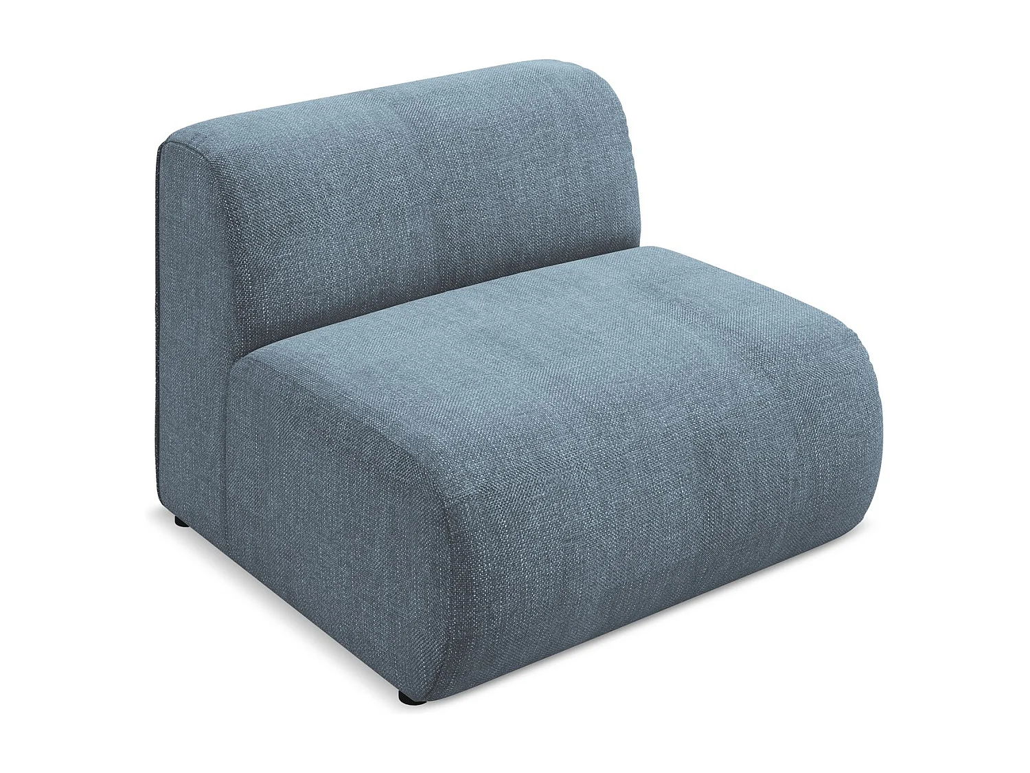 Bankmodule midden van jeans chenille stof - EKAHI