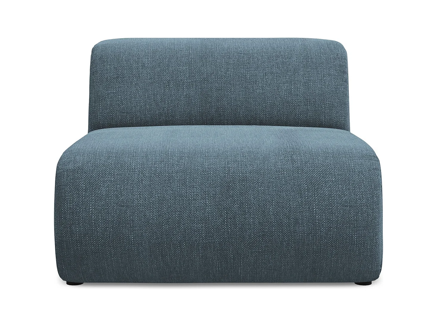 Fauteuil pour canapé modulable en tissu chenille - jeans - EKAHI