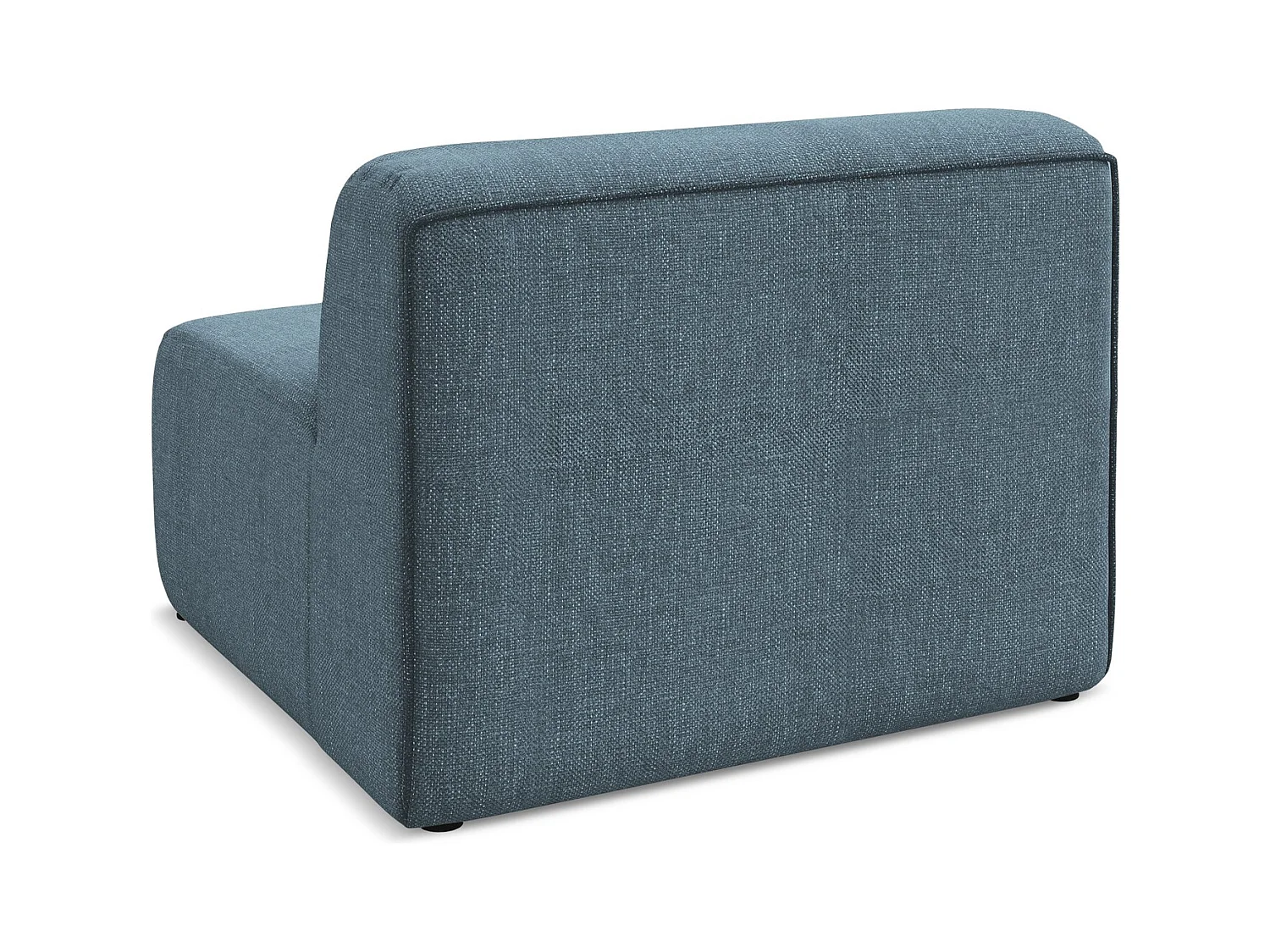 Fauteuil pour canapé modulable en tissu chenille - jeans - EKAHI