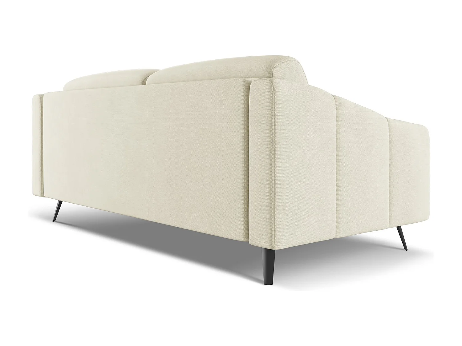 Canapé 3 places en tissu chenille - beige - NALU