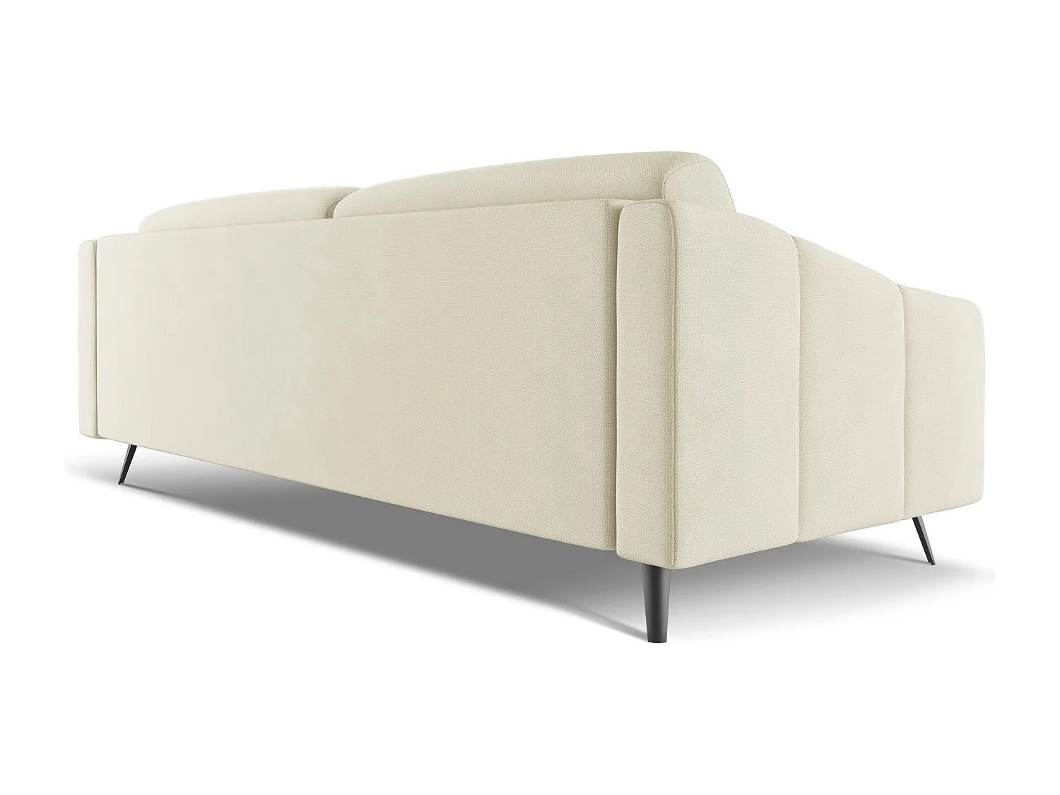 Canapé 4 places en tissu chenille - beige - NALU