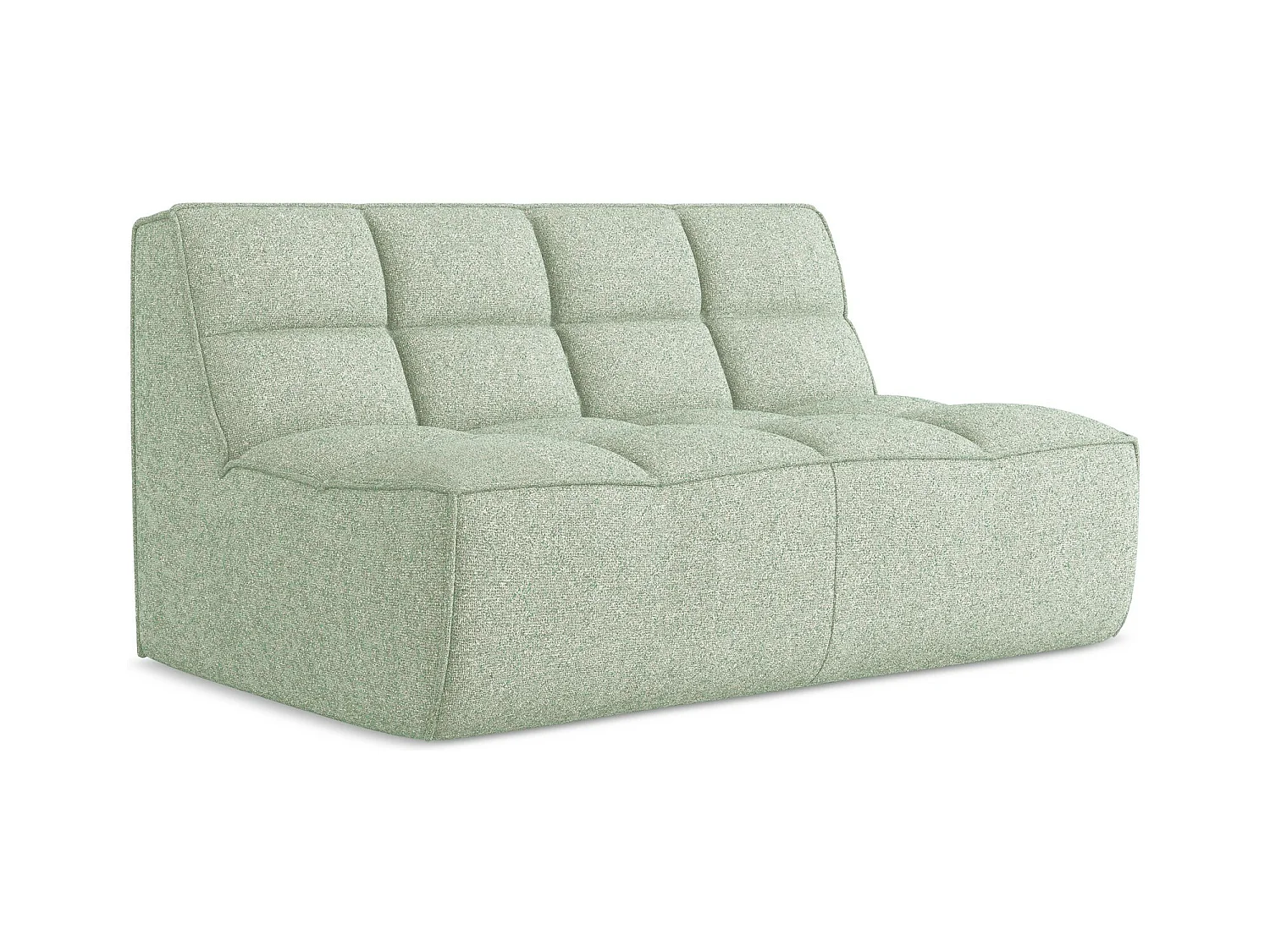 2-Sitzer Sofa - - Strukturstoff - Hellgrün - KALAI