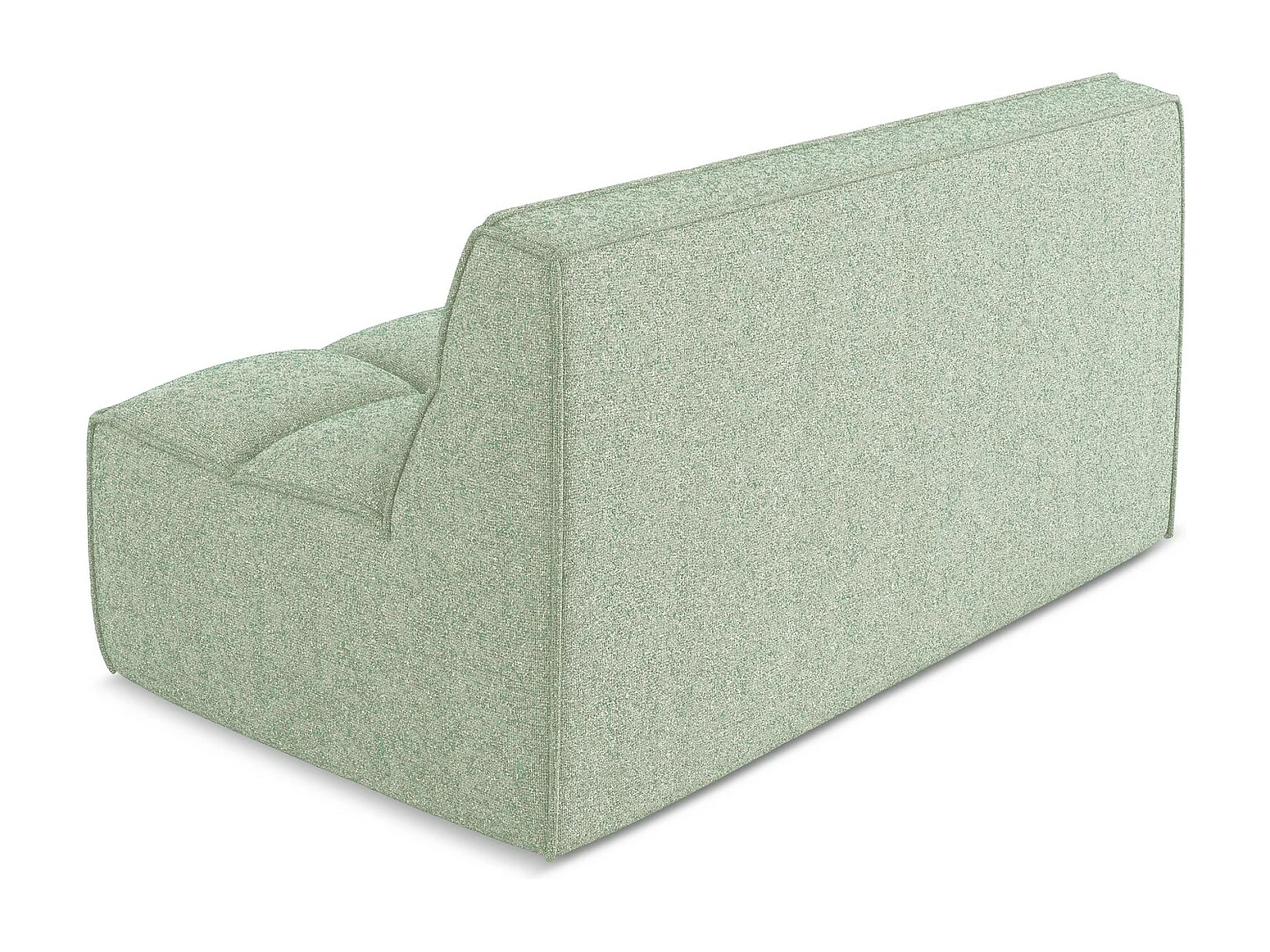 Modułowa sofa 2-osobowa - z tkaniny strukturalnej - jasnozielony - KALAI