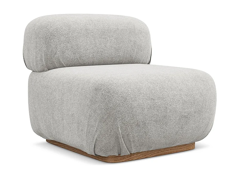 Modular - Mittelsofa - Bouclé - Silber - AILANI