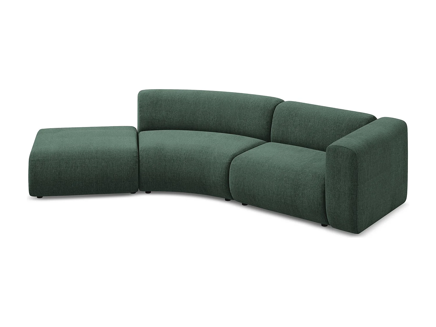 4-Sitzer Sofa Links - - Chenille - Grün - EKAHI