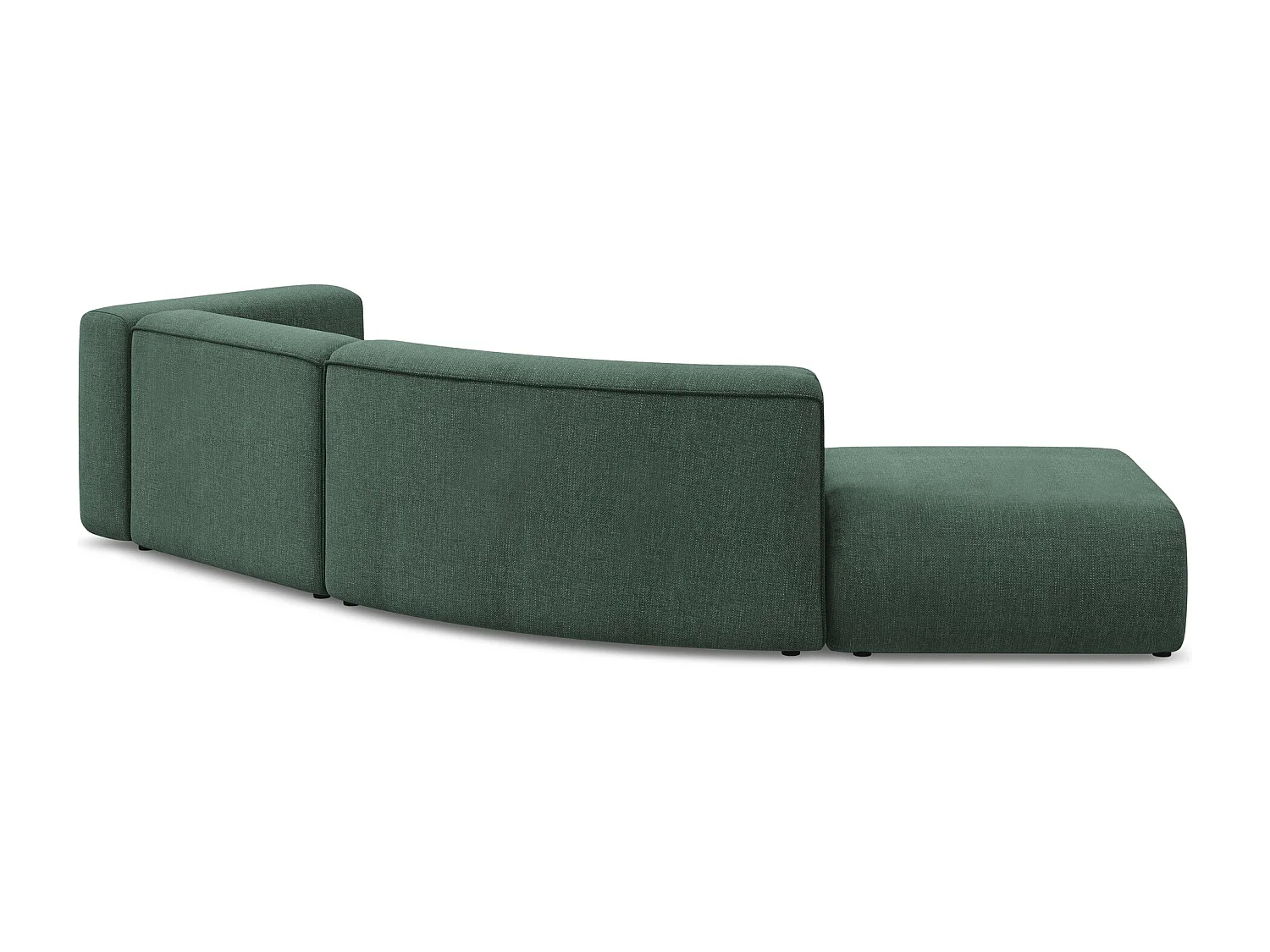 4-Sitzer Sofa Links - - Chenille - Grün - EKAHI