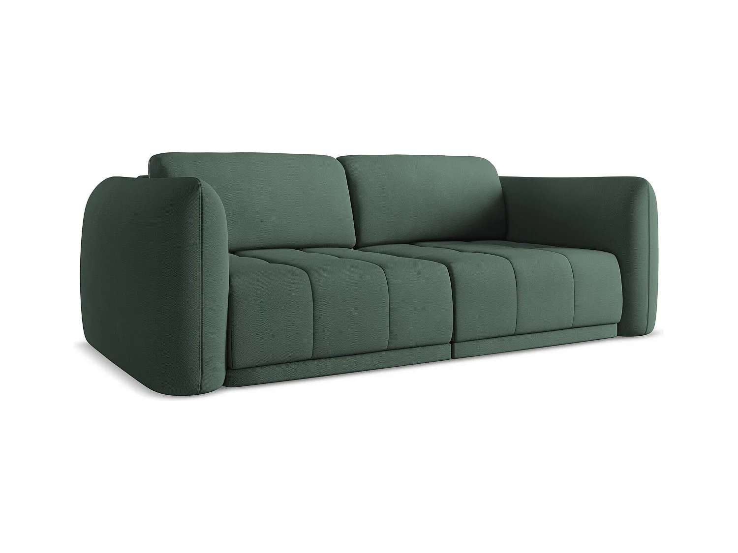 3-Sitzer Sofa - - Chenille - Grün - HOKU
