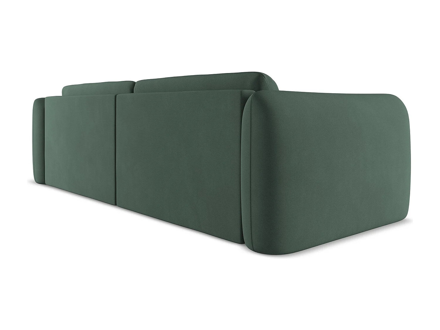 Canapé 3 places en tissu chenille - vert - HOKU